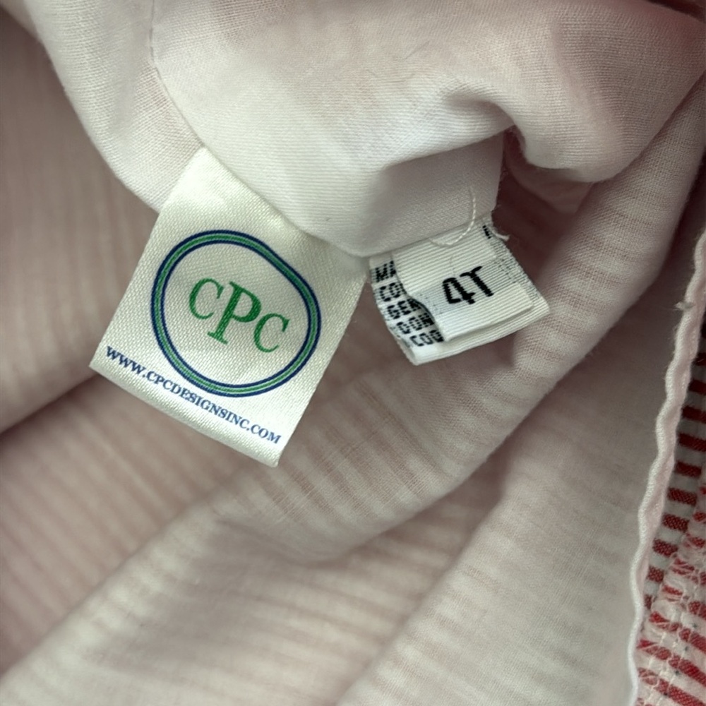 {CPC} Classic Prep | Seersucker Embroidered Whale Dress Red/White/Blue (4T) - Picture 10 of 15